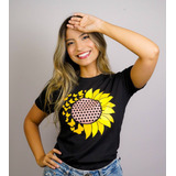 Camiseta Feminina Estampada Girassol