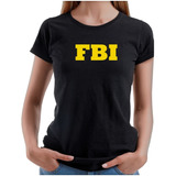 Camiseta Feminina Fbi Federal