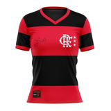 Camiseta Feminina Flamengo Libertadores 81 Zico 10 Retrô Crf