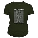 Camiseta Feminina Joy Division - Unknown Pleasures. (as2, Alpha, S, Regular, Verde Escuro)