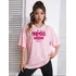 Camiseta Feminina Letras Estampada Algodão Casual Dia A Dia
