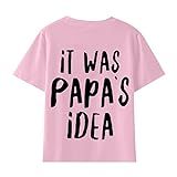 Camiseta Feminina Linda Estampa Manga Curta Top Tamanho 100 A 160 Maiô Bebê Menina (rosa, 4-5 Anos)