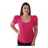 Camiseta Feminina Manga Bufante