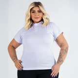 Camiseta Feminina Preta Gola