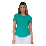 Camiseta Feminina T-shirt Manga Curta Viscolycra Premium 