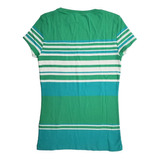 Camiseta Feminina T-shirt V Tommy Seasonal Green Original