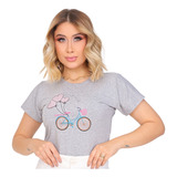 Camiseta Feminina Tshirt Bordada