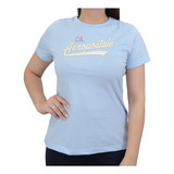 Camiseta Feminino Aeropostale Mc Azul Clara - 9880188