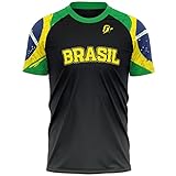 Camiseta Filtro Uv Brasil Bandeira Overfame Preto