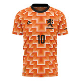 Camiseta Filtro Uv Holanda Torcedor Retrô Euro 1988 Overfame