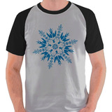 Camiseta Floco De Neve Natal Inverno Camisa Blusa Raglan