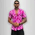Camiseta Floral Masculina Camisa Florida Carnaval Praia Luxo