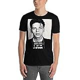 Camiseta Frank Sinatra Mug Shot Vertical Mugshot, Preto, S