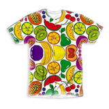 Camiseta Frutas Estampa Total