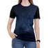 Camiseta Galaxia Feminina Planeta Espaco Blusa Azul