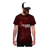 Camiseta Gears Of War Blood Caveira Vermelha