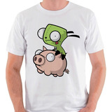 Camiseta Gir Porco Invasor Zim Desenho Camisa Blusa
