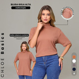Camiseta Gola Alta Oversized