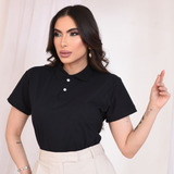Camiseta Gola Polo Feminina