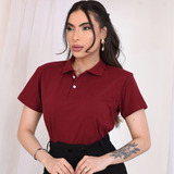 Camiseta Gola Polo Feminina
