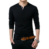 Camiseta Henley Slim Fit