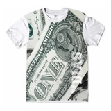 Camiseta Hip Hop One Dollar Textura Gangsta Tumblr Branca