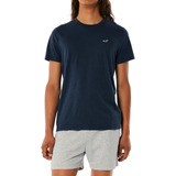 Camiseta Hollister Basica Tshirt Azul Escuro Pp 100%original