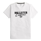 Camiseta Hollister California 100% Algodão Bordado Preto
