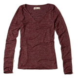 Camiseta Hollister Feminina Bordo