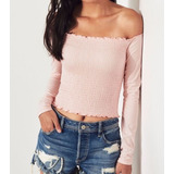 Camiseta Hollister Feminina Rosa