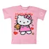 Camiseta Infantil 100% Algodão Rosa Hello Kitty Gatinha Fofa