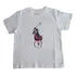 Camiseta Infantil Branca Básica Ralph Lauren   Cavalo Ralph 