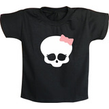 Camiseta Infantil Caveira Feminina