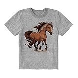 Camiseta Infantil Cinza Cavalo