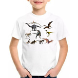 Camiseta Infantil Dinossauro Tipos