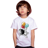 Camiseta Infantil Espaco Astronauta