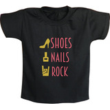 Camiseta Infantil Feminina Shoes