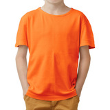 Camiseta Infantil Laranja Liso