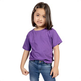 Camiseta Infantil Manga Curta 100% Algodão Básica Lisa