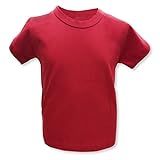 Camiseta Infantil Manga Curta Basica 100% Algodao Vermelho 1 A 3-3