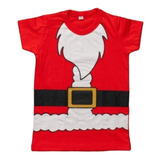 Camiseta Infantil Menino Manga Curta Natal Papai Noel  Gorro