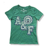 Camiseta Infantil Meninos Abercrombie Verde Á Pronta Entrega
