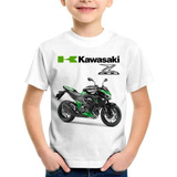 Camiseta Infantil Moto Kawasaki Z 800 Verde 2013