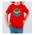 Camiseta Infantil Mulher Maravilha Vermelha 100% Algodão