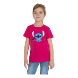 Camiseta Infantil Personagem Lilo Stitch Ohana Desenho