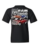 Camiseta Infantil Ram Trucks Hemi Dodge Ram 1500 2500 3500 American Truck, Preto, P