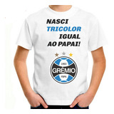 Camiseta Infantil Roupa Criança Grêmio Tricolor Ref45