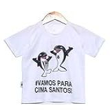 Camiseta Infantil Santos Branca