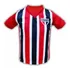 Camiseta Infantil São Paulo Tricolor Listrada Oficial
