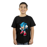 Camiseta Infantil Sonic Estampada